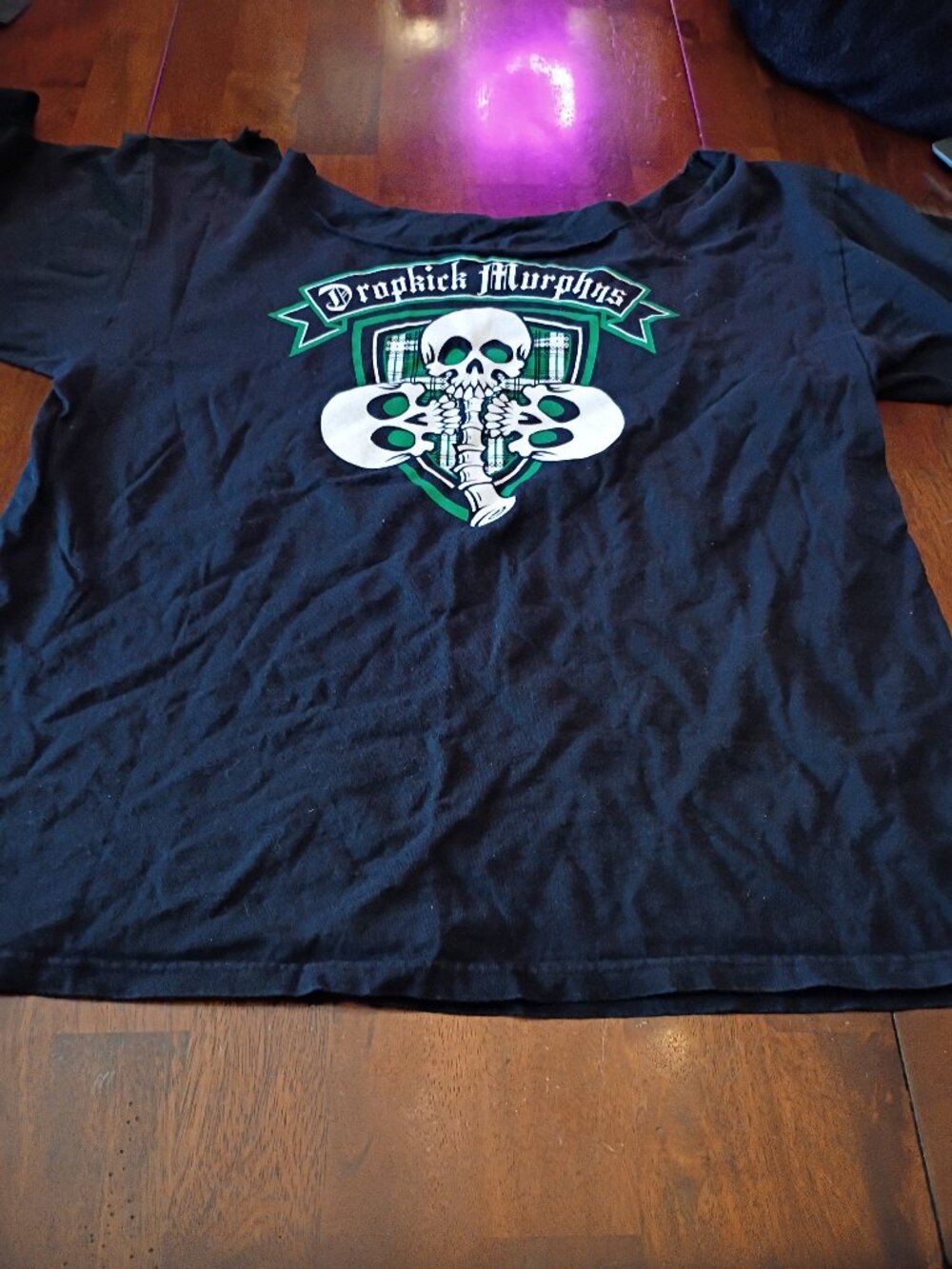 Dropkick Murphys Off Shoulder Shirt.